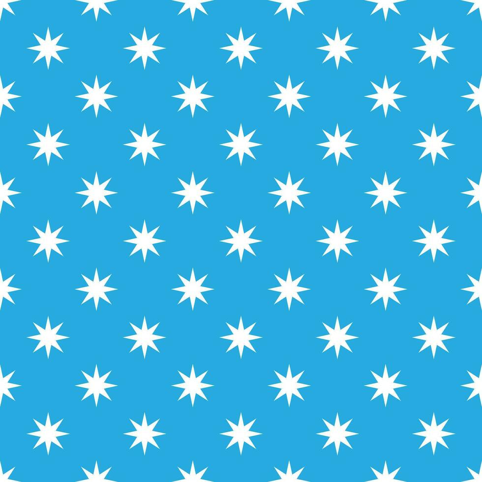 Stars seamless pattern. Stars on a pretty blue background, vector retro seamless pattern for packaging, fabric, paper, background.