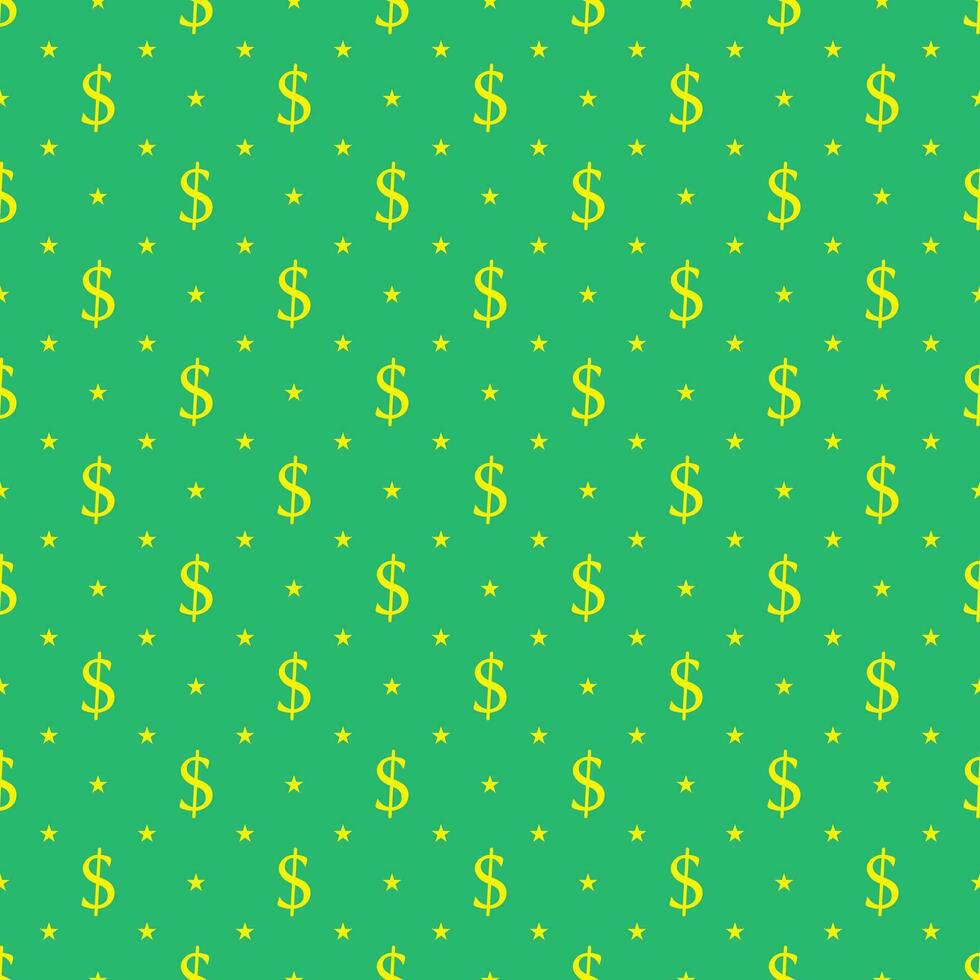Seamless pattern with dollar sign. Endless vector background. Stock vector illustration.
