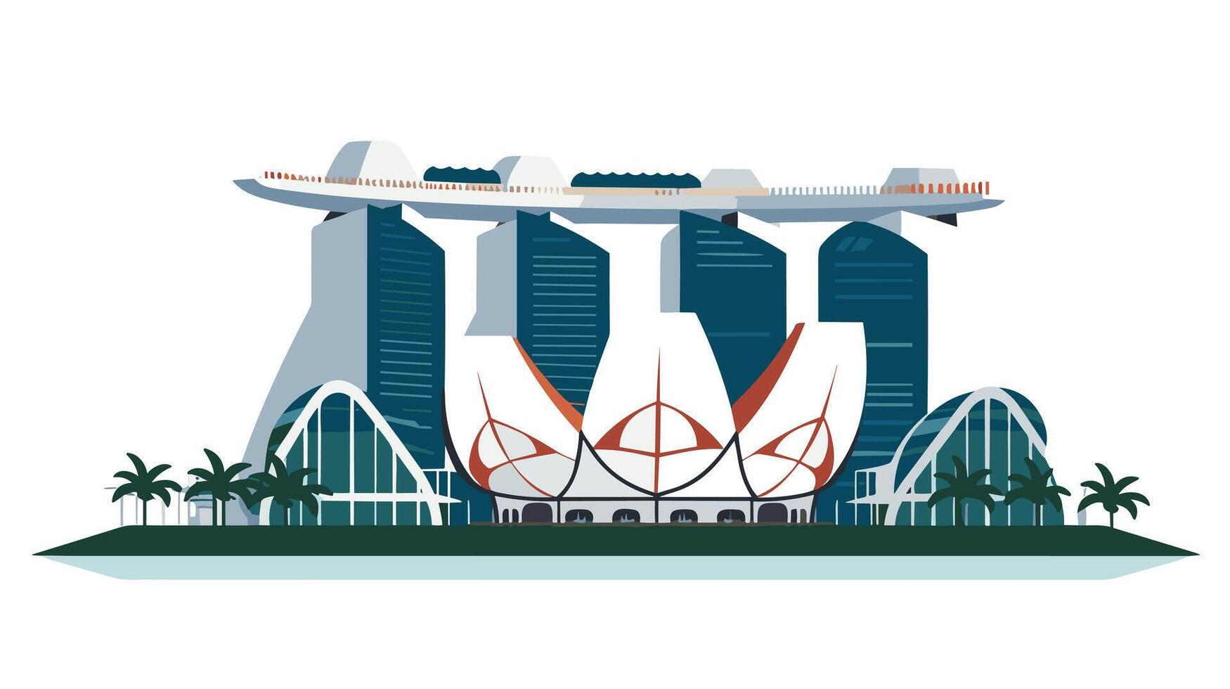 Singapore Icon Discover the Vibrant Charm of the Lion City in a Captivating Image vector