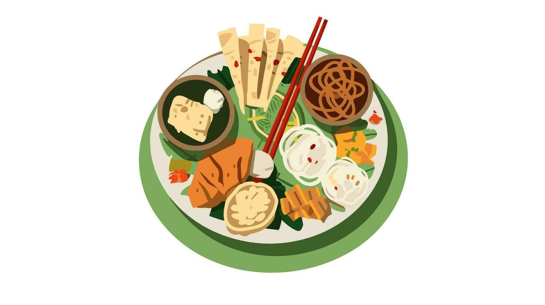 Savoring Singapore Exploring Delectable Delights in the Iconic Singapore Food Image vector