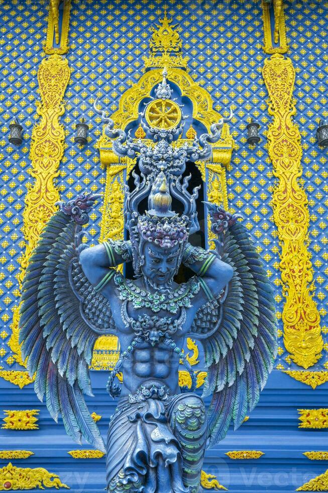 Rong Sua Ten temple or Blue temple in Chiang Rai Province, Thailand photo