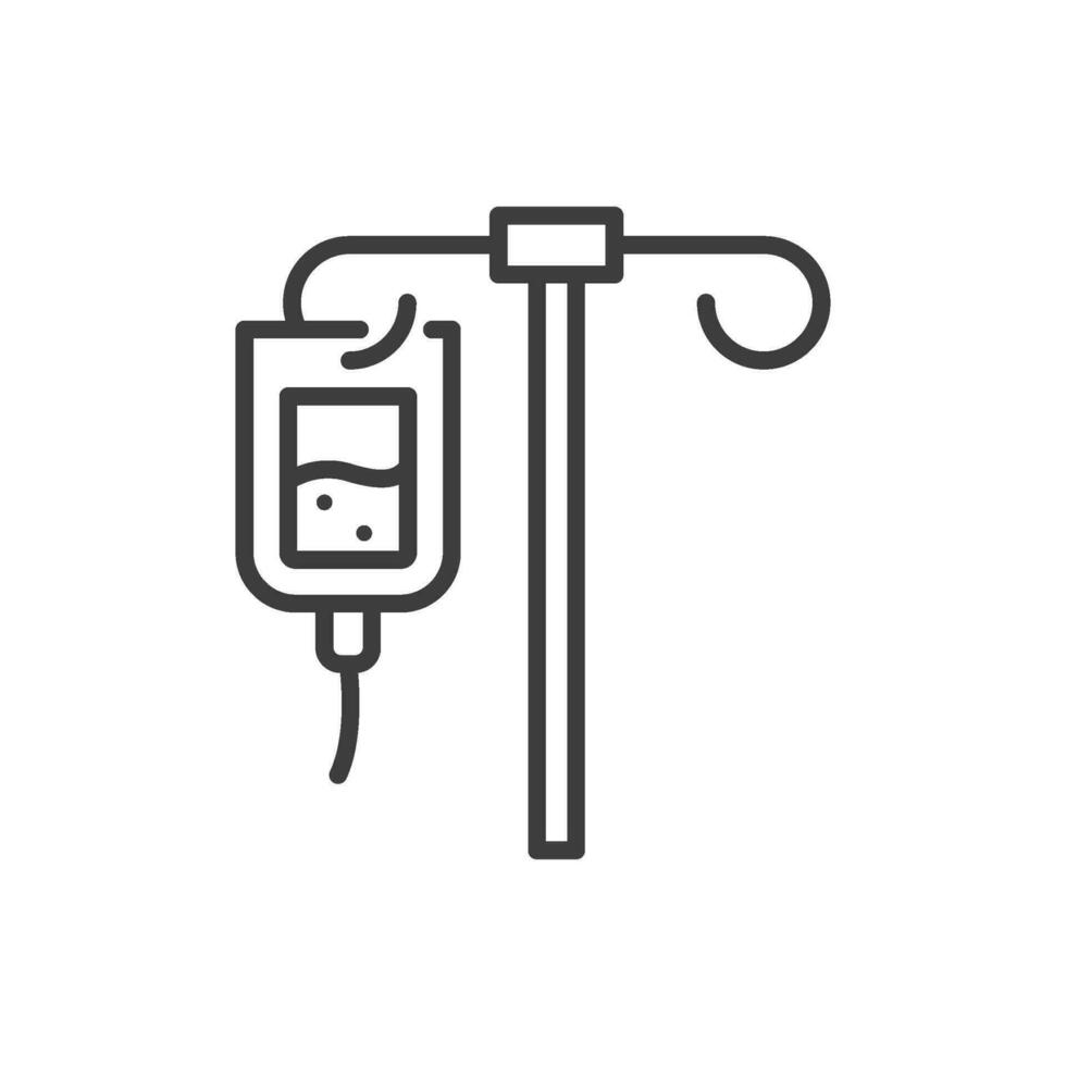 infusion line icon black white color vector