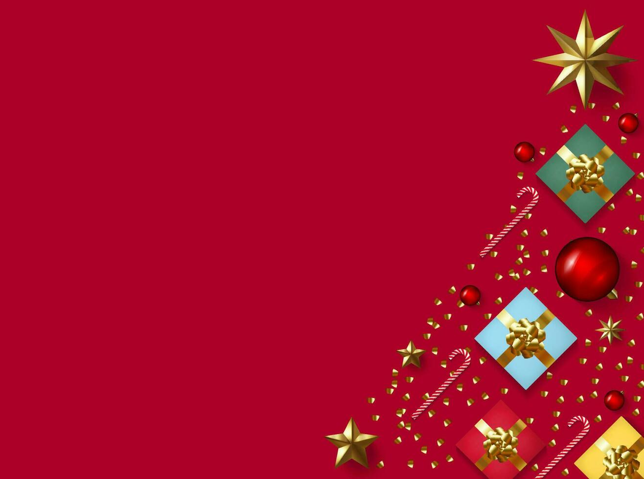 Christmas composition banner vector