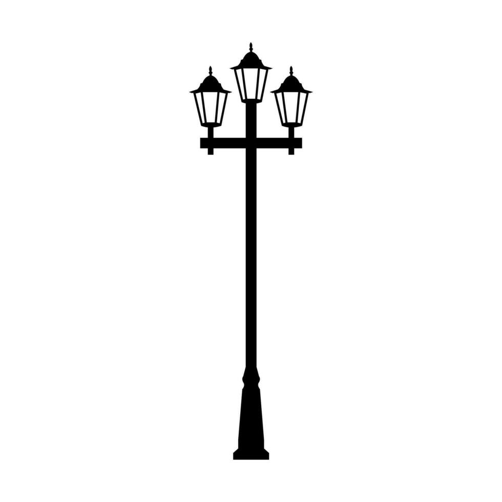 Street light vector icon. Street lighting illustration sign. Flashlight symbol. lamp logo.