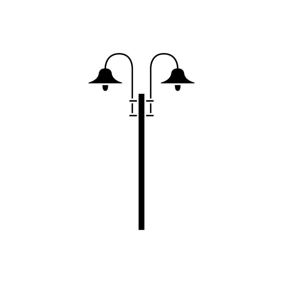 Street light vector icon. Street lighting illustration sign. Flashlight symbol. lamp logo.