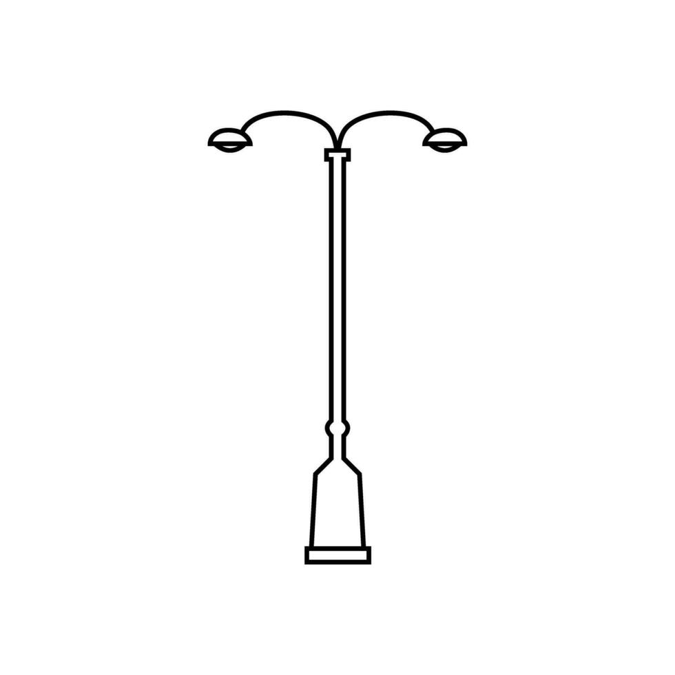 Street light vector icon. Street lighting illustration sign. Flashlight symbol. lamp logo.