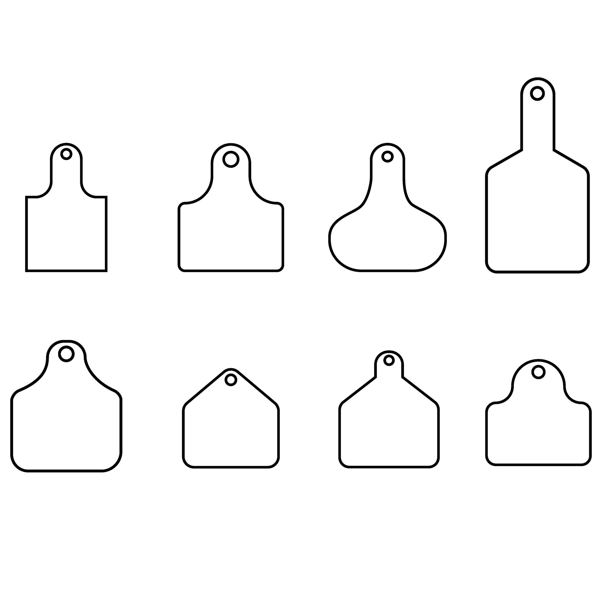 Cow Tag icon vector set ear tag illustration sign collection beefs