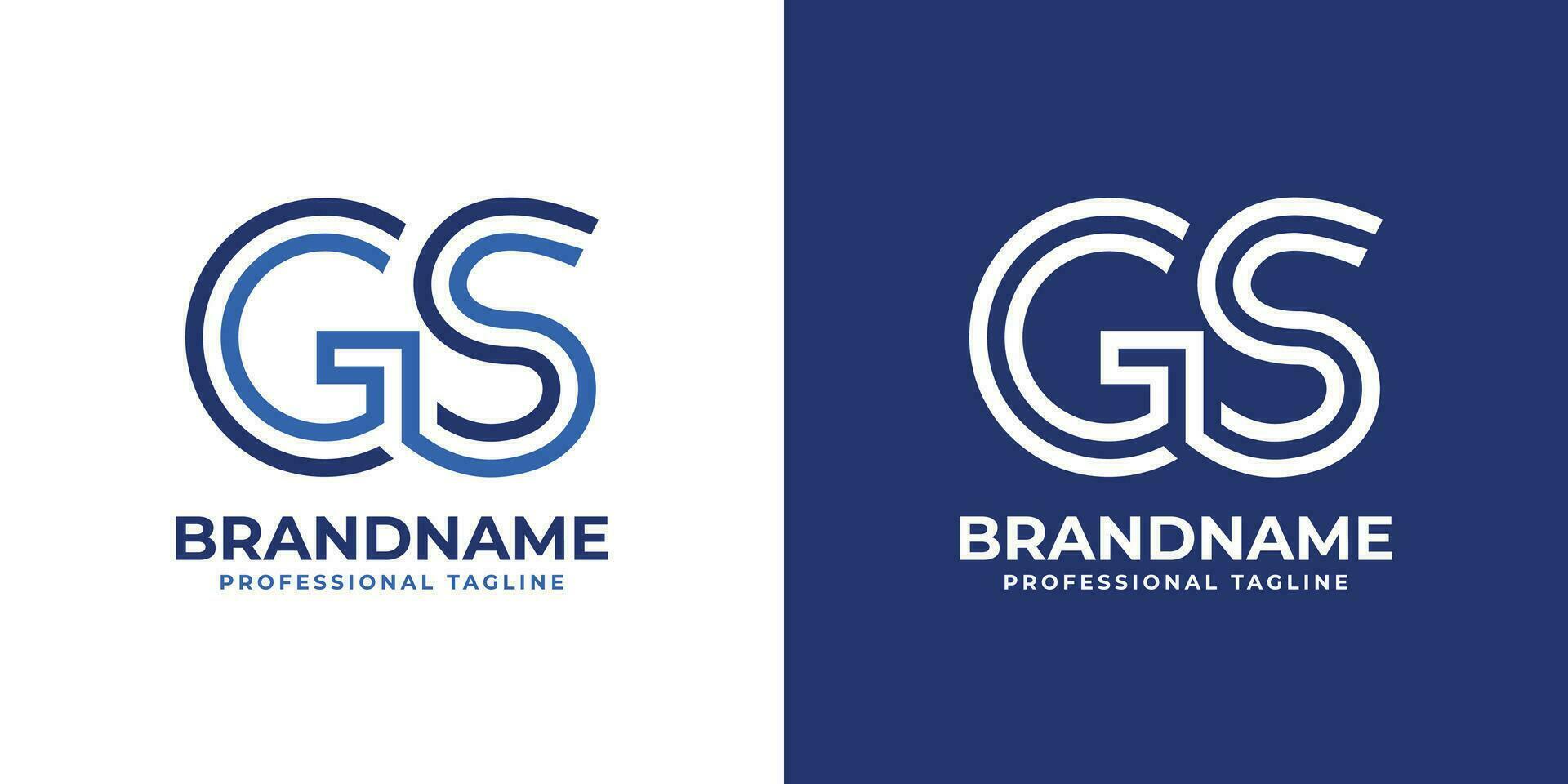 Letter GS Line Monogram Logo, suitable for business with GS or SG initials. vector