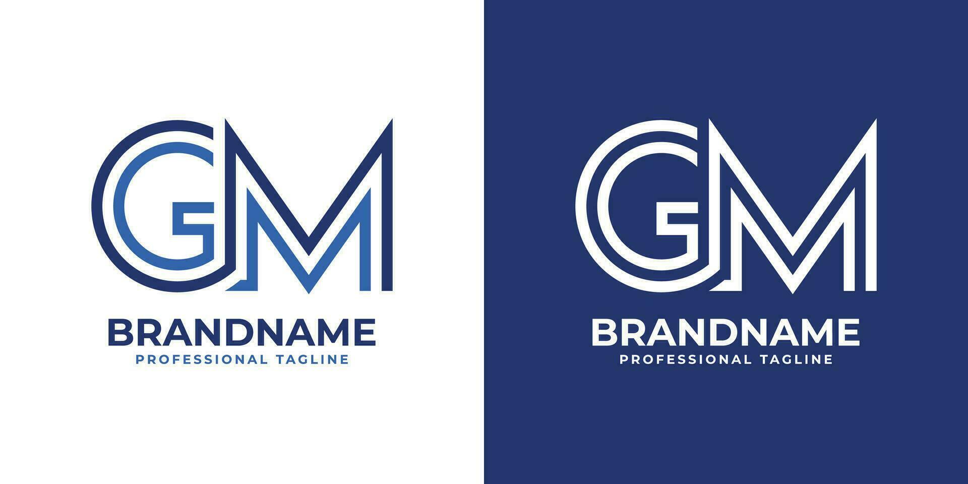 Letter GM Line Monogram Logo, suitable for business with GM or MG initials. vector