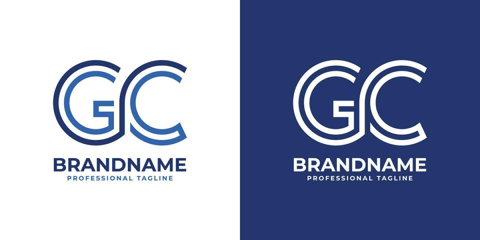 Letter GC Line Monogram Logo, suitable for business with GC or CG initials. vector