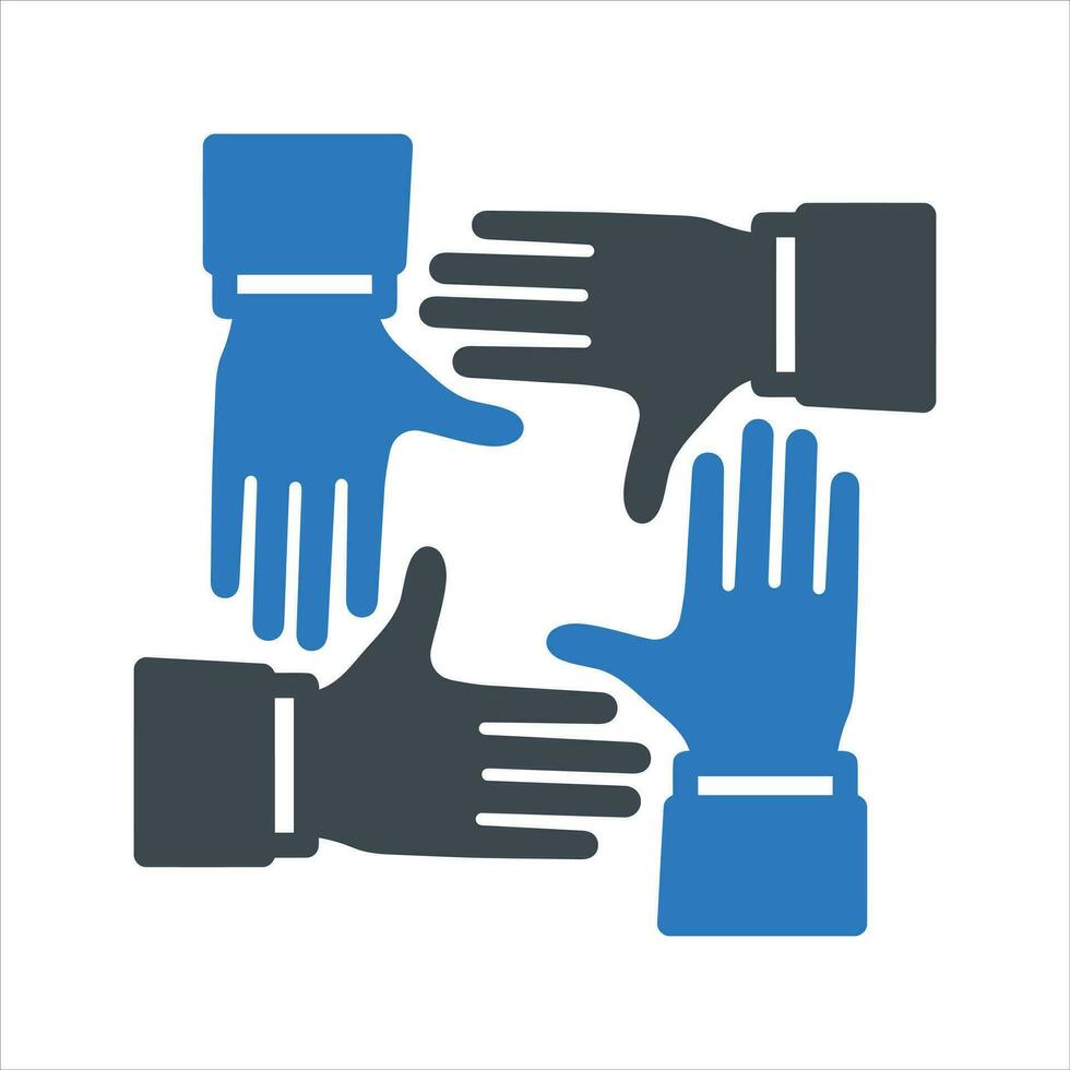 Friendship icon. Vector and glyph