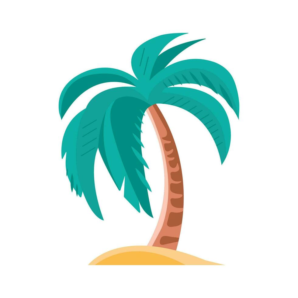 Vector Isolated Illustration of Palm Tree. Works Well on Posters, Cards and Invitations or as a T-Shirt Print.