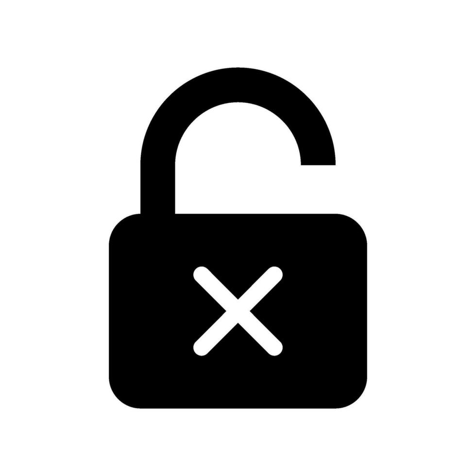 Unlock Icon Vector Symbol Design Illustration