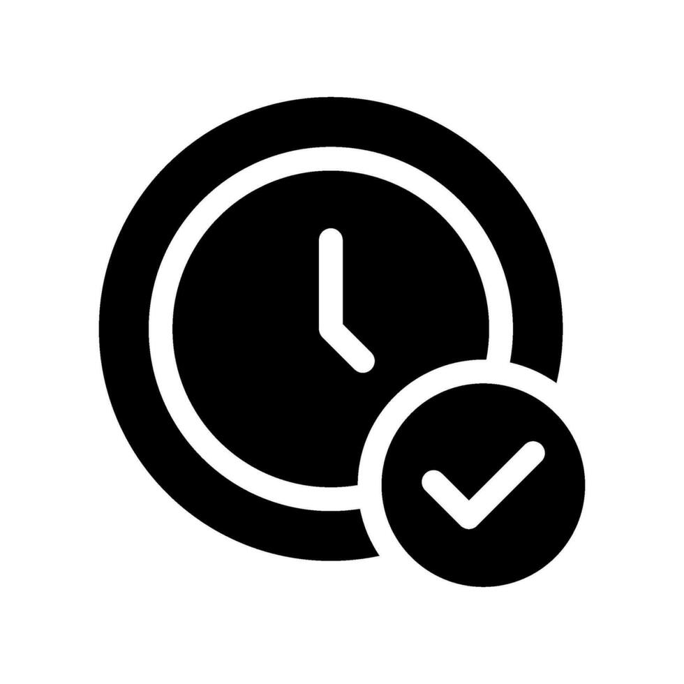 Clock Icon Vector Symbol Design Illustration