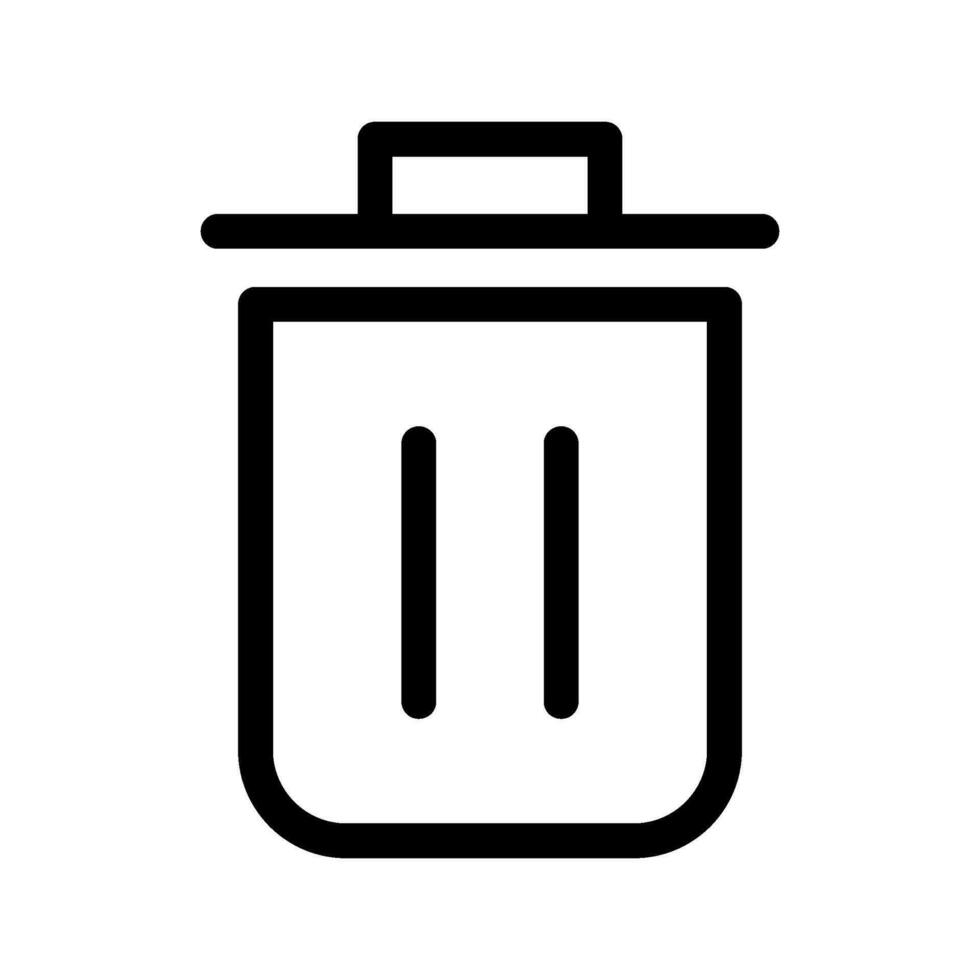 Trash Bin Icon Vector Symbol Design Illustration