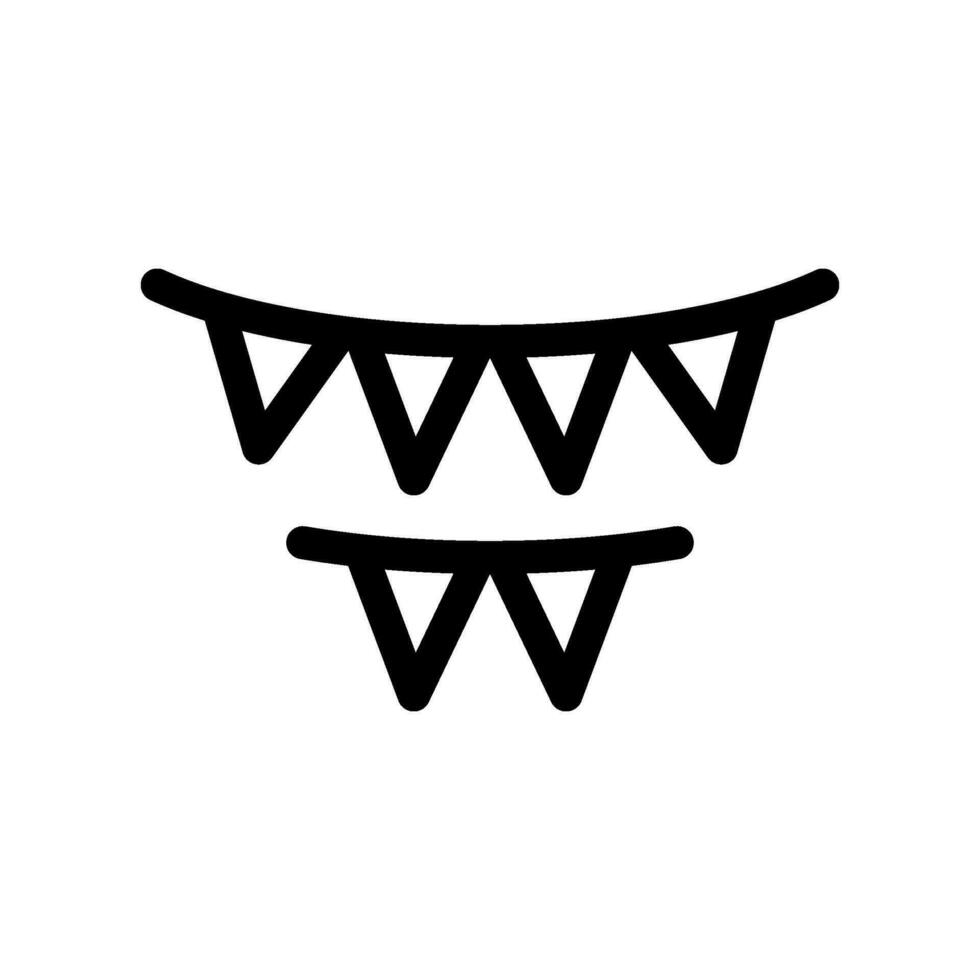 Bunting Icon Vector Symbol Design Illustration