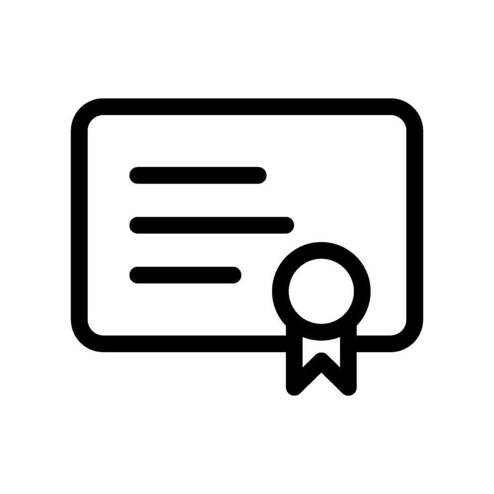 Certificate Icon Vector Symbol Design Illustration