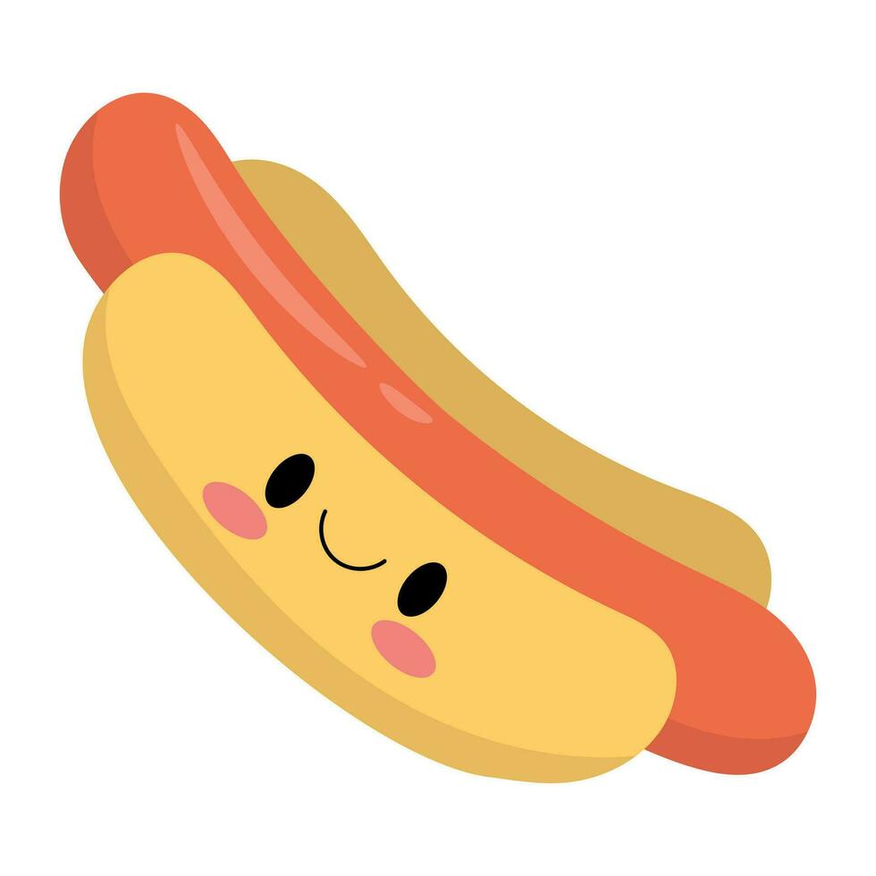 cute hotdog vector