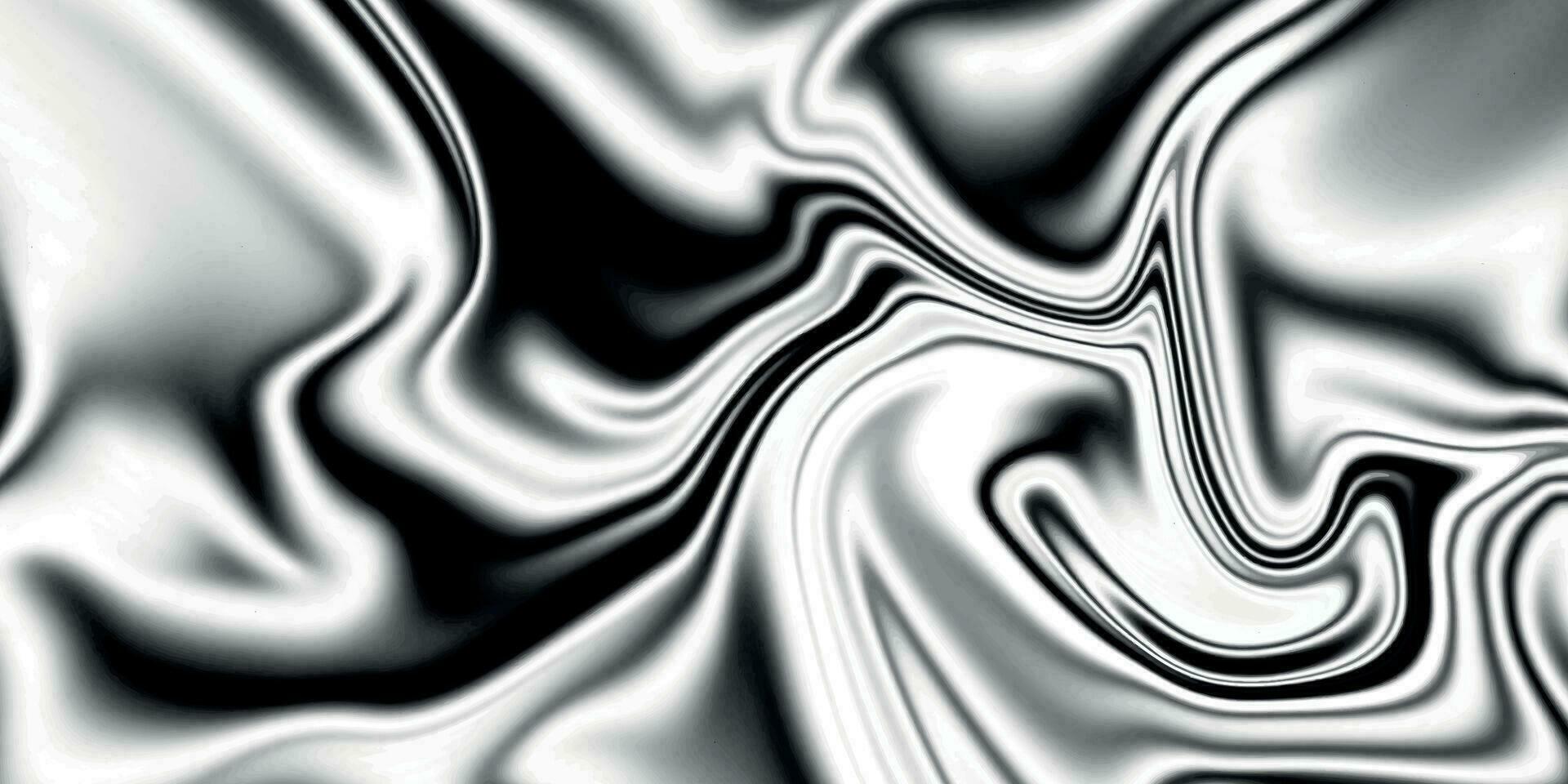 plata cromo metal textura con ondas. líquido plata metálico seda ondulado diseño. resumen geométrico metálico elegante fondo. el moderno textura de brillante gris líquido con reflexiones vector
