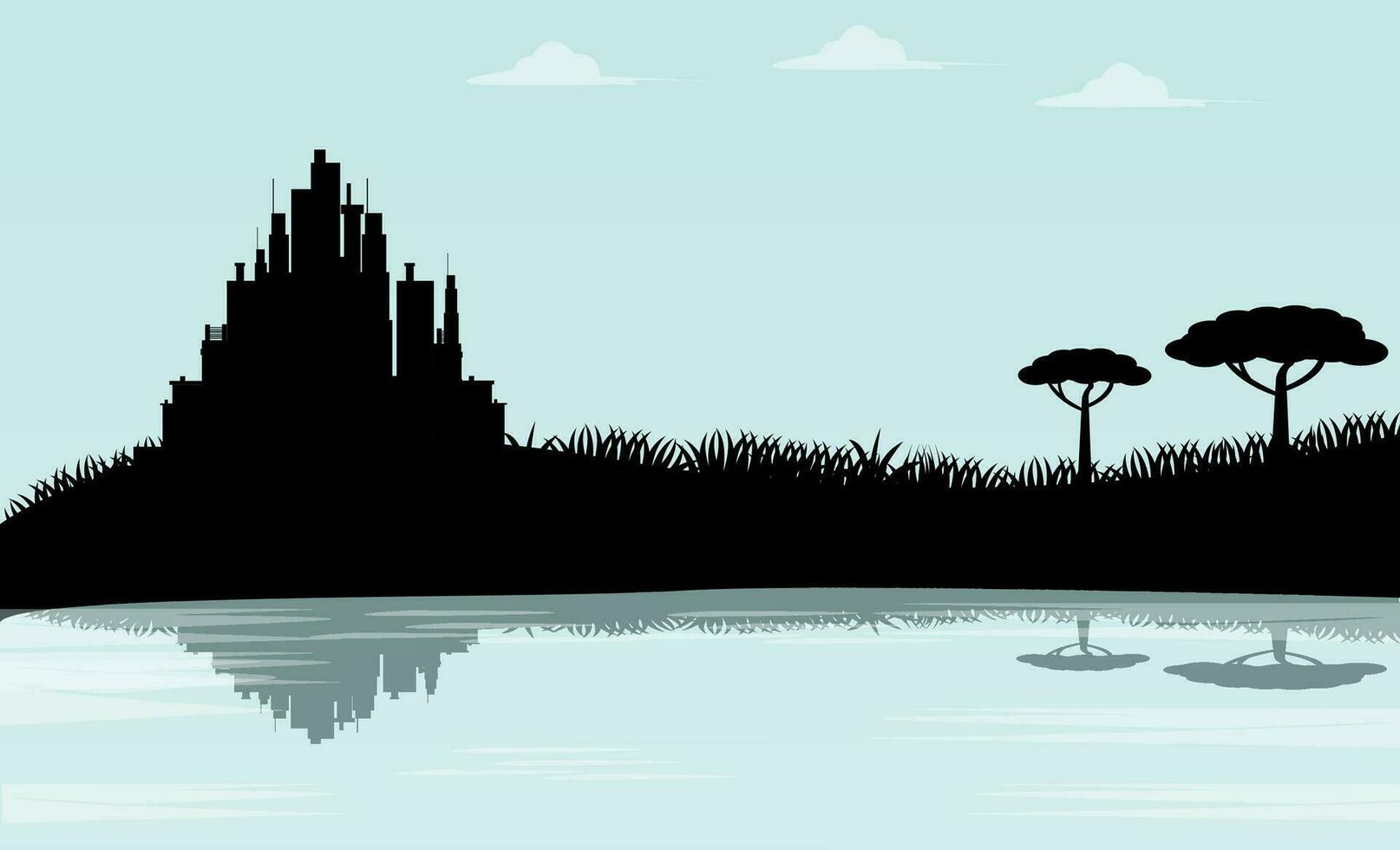 ciudad horizonte vector ilustración antecedentes.