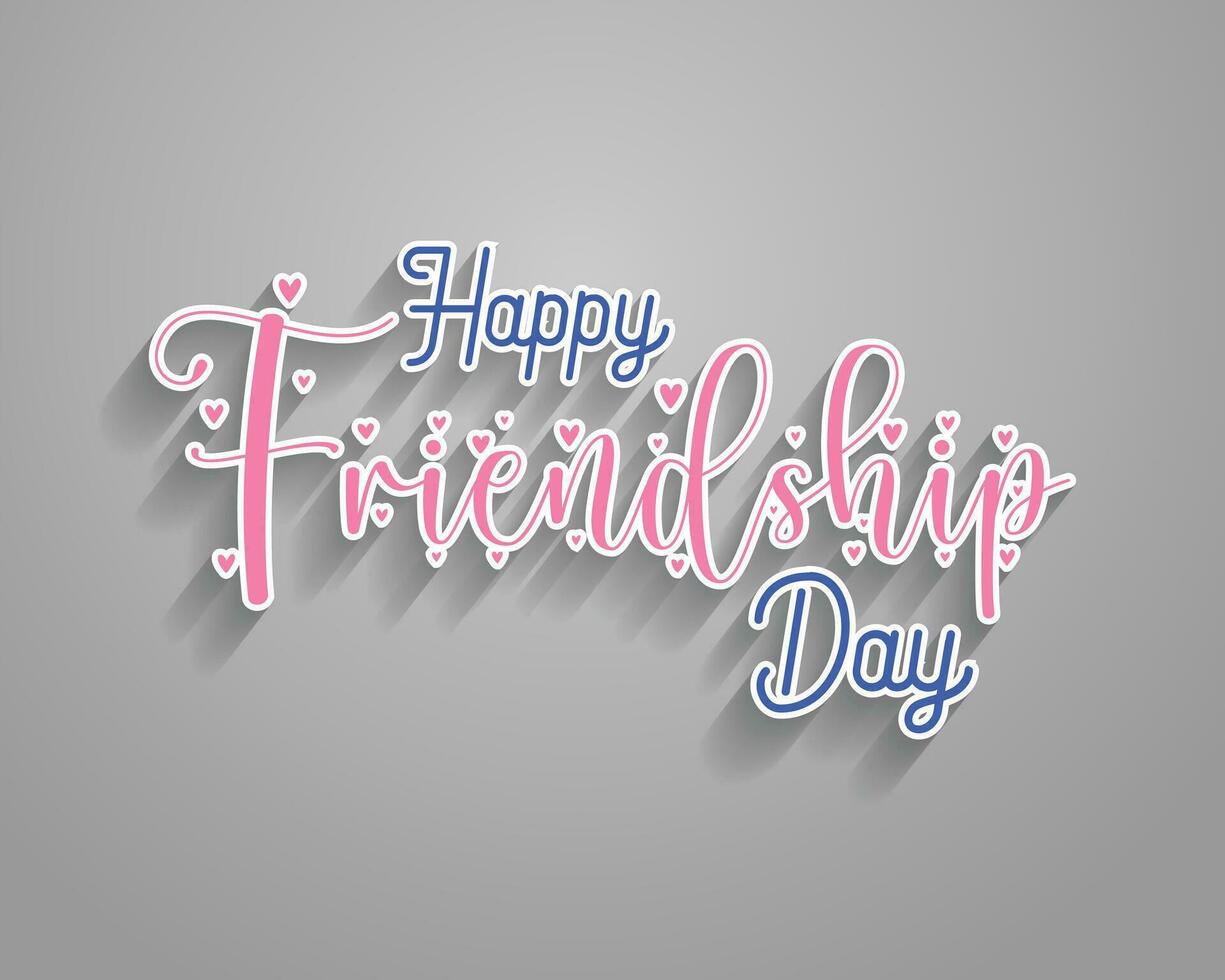 Creative and Editable Template for Effortless Friendship Day Lettering and Typography vector