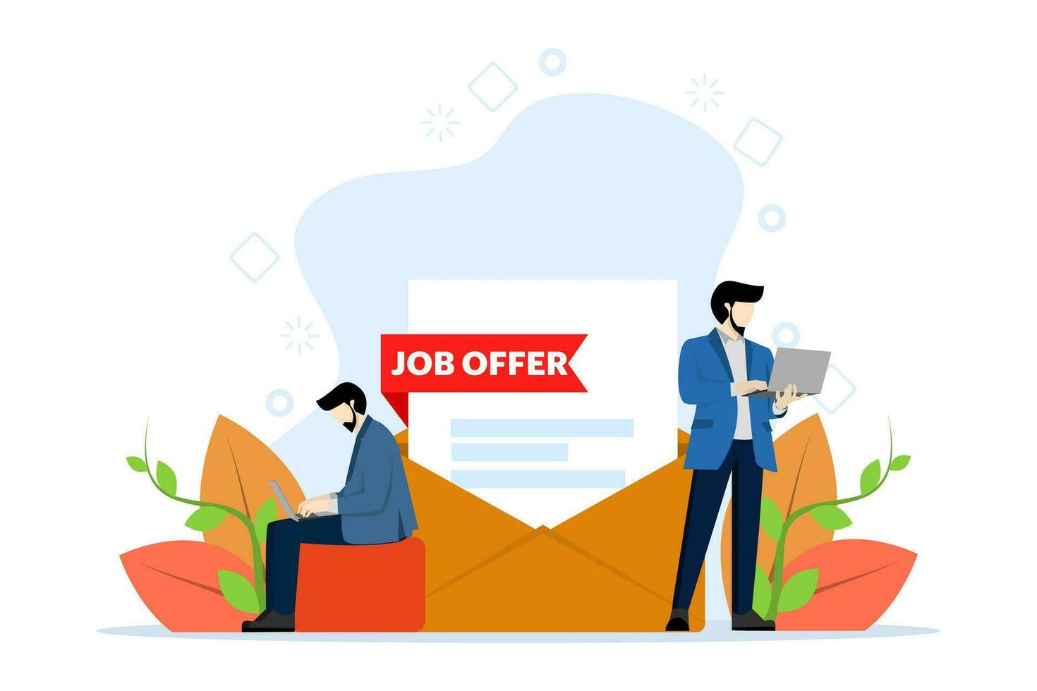 Job offer concept, recruitment search, career start, vacancy 
