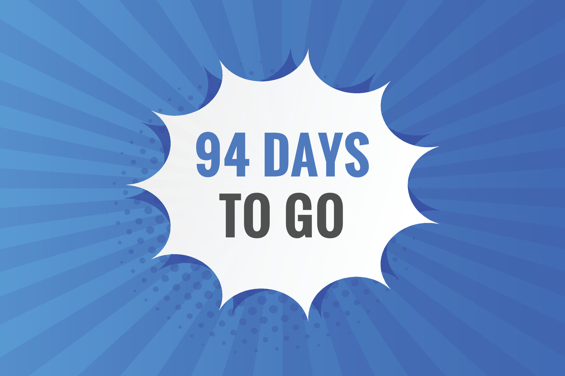 94 days to go countdown template. 94 day Countdown left days banner