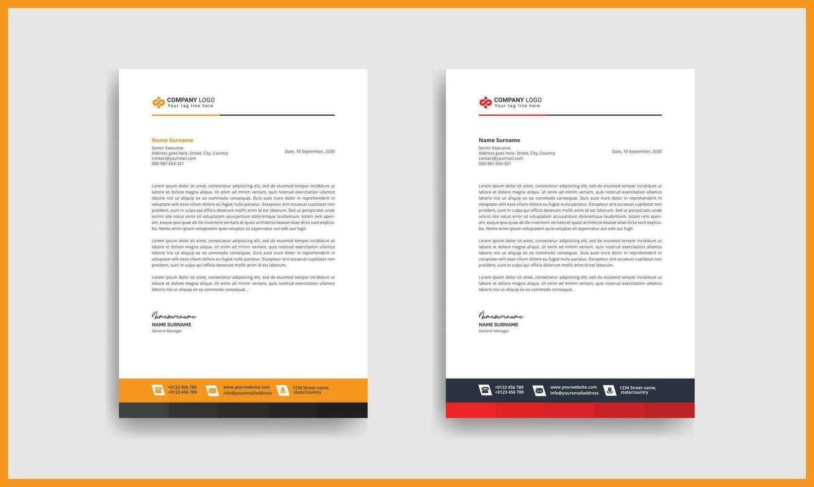 Creative and clean Letterhead Design vector