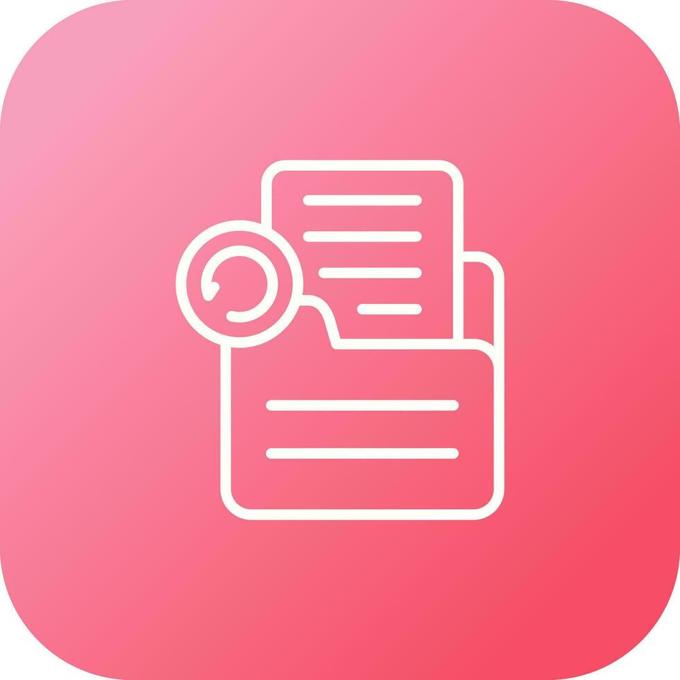 Document Undo Vector Icon