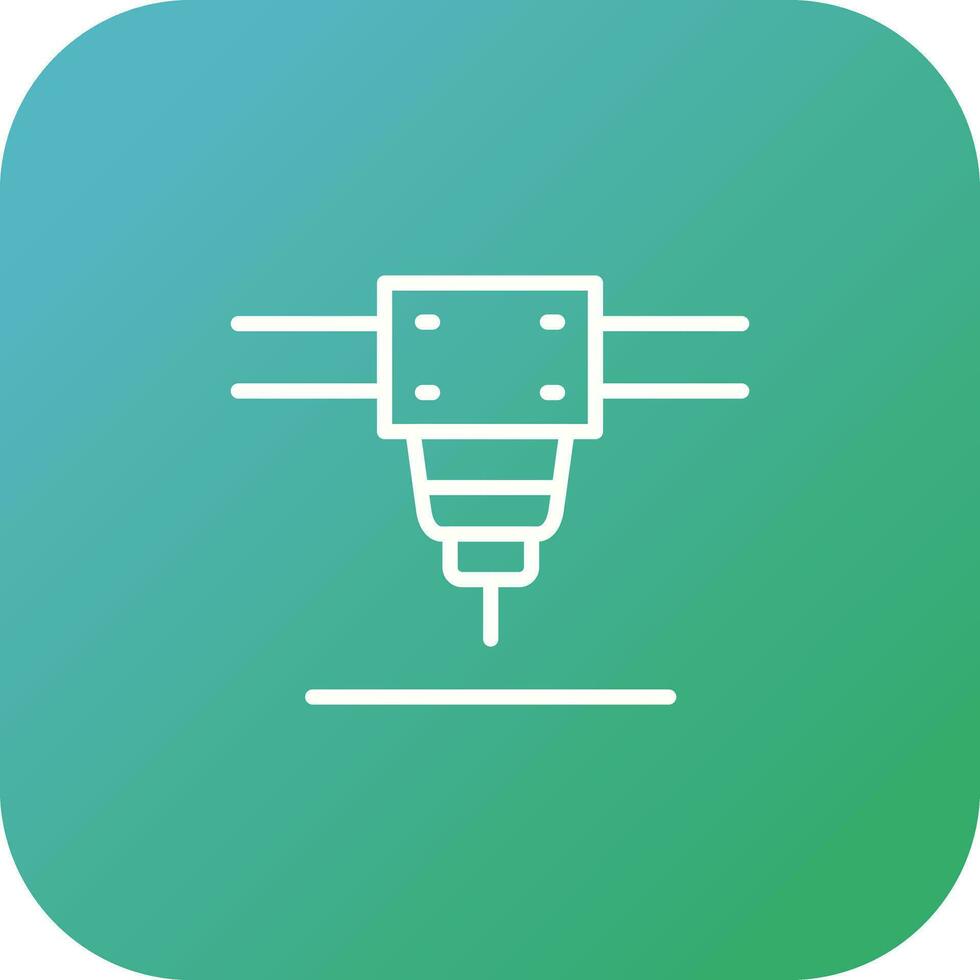 Laser Cutting Machine Vector Icon