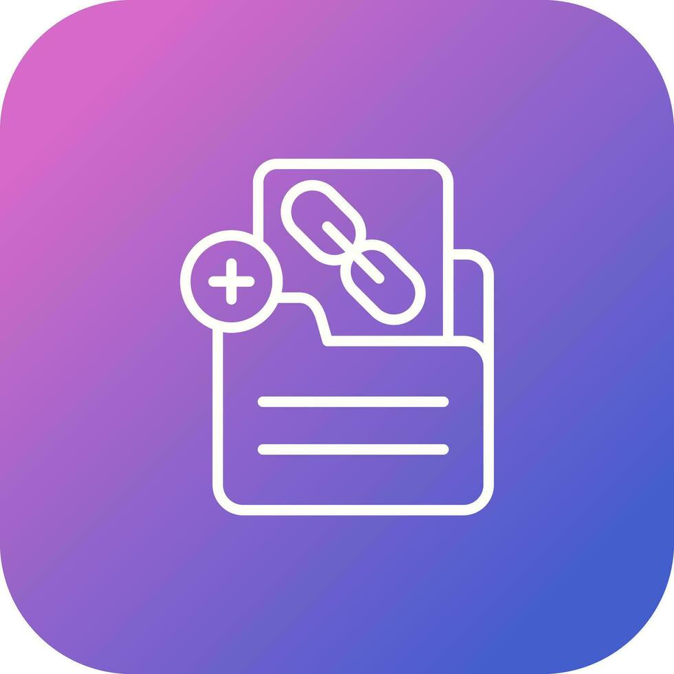 Document Insert Link Vector Icon