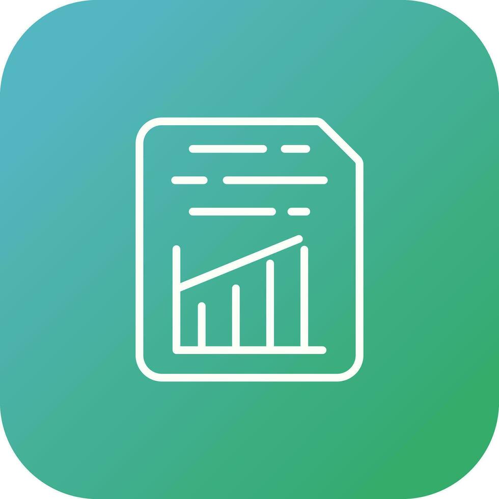 Document Insert Graph Vector Icon