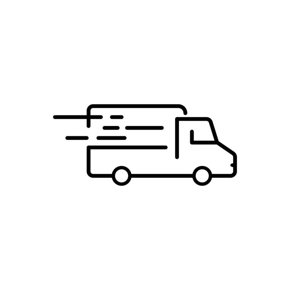 Vector Fast Delivery Truck Icon