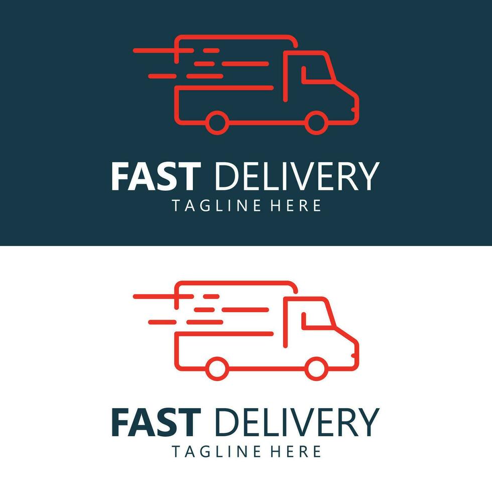 Vector Fast Delivery Truck Icon