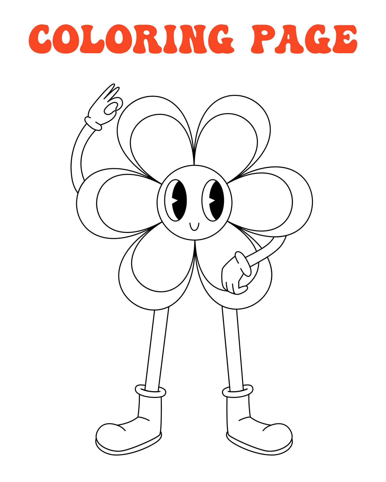 groovy flowers coloring pages