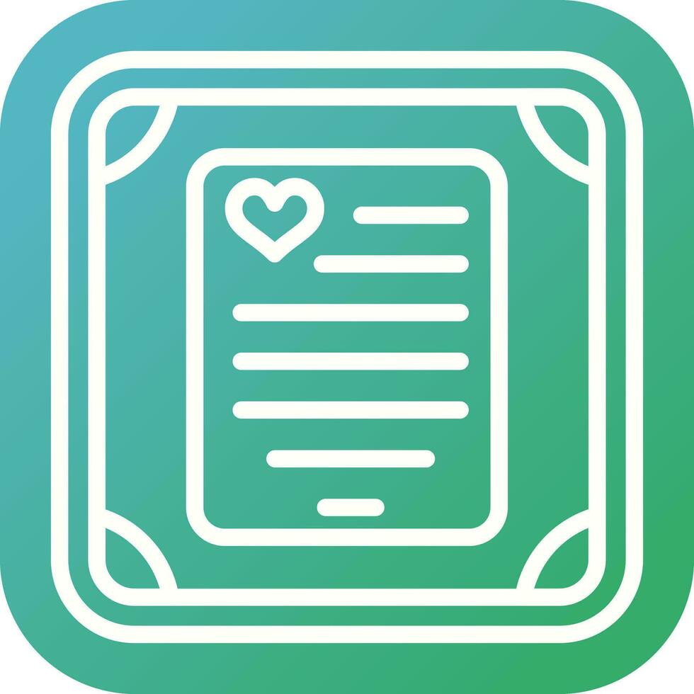 Love poem in a frame Vector Icon