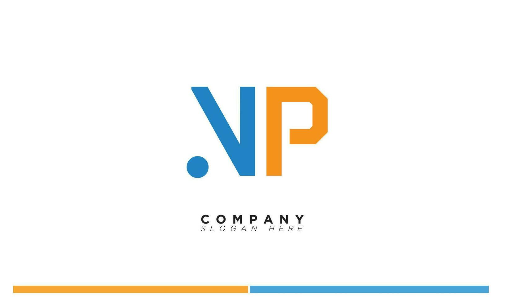 NP Alphabet letters Initials Monogram logo PN, N and P vector