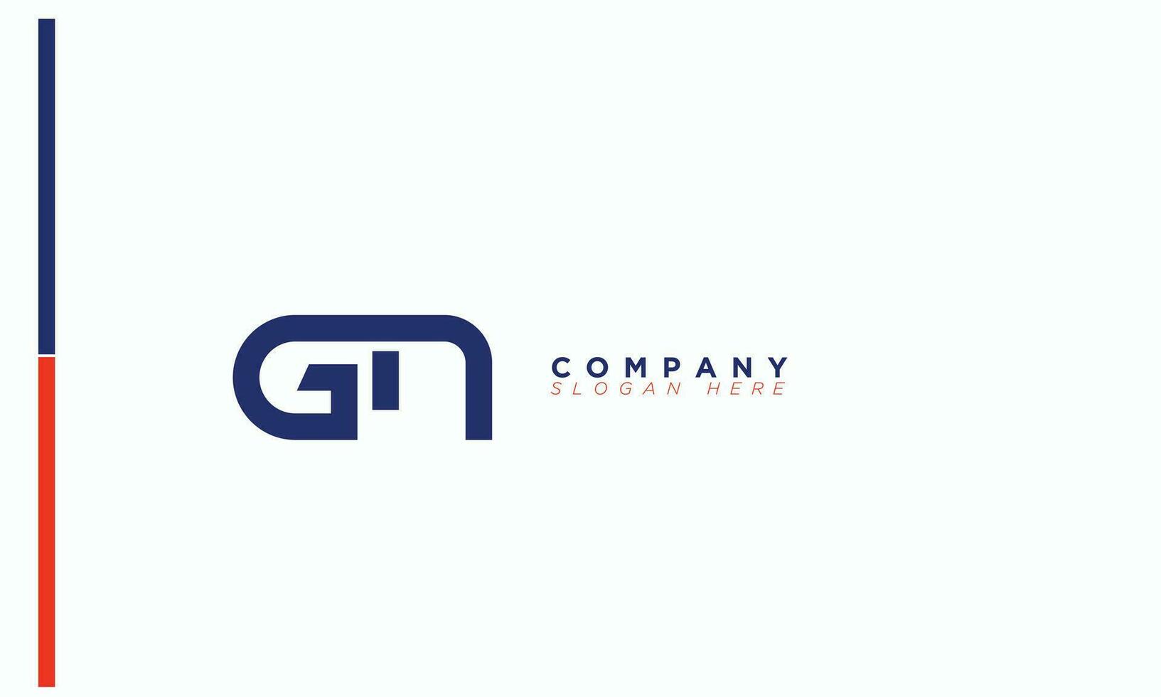 GN Alphabet letters Initials Monogram logo NG, G and N vector