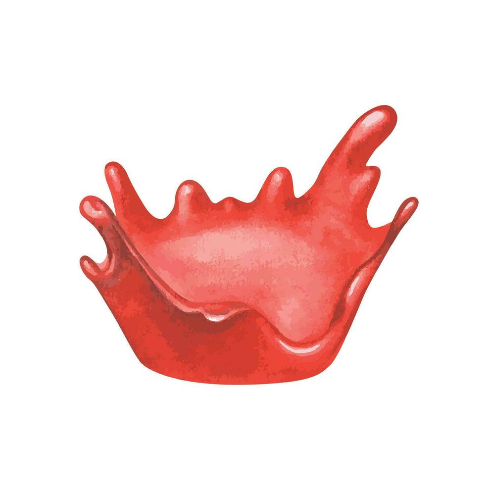 Splash of red paint vector