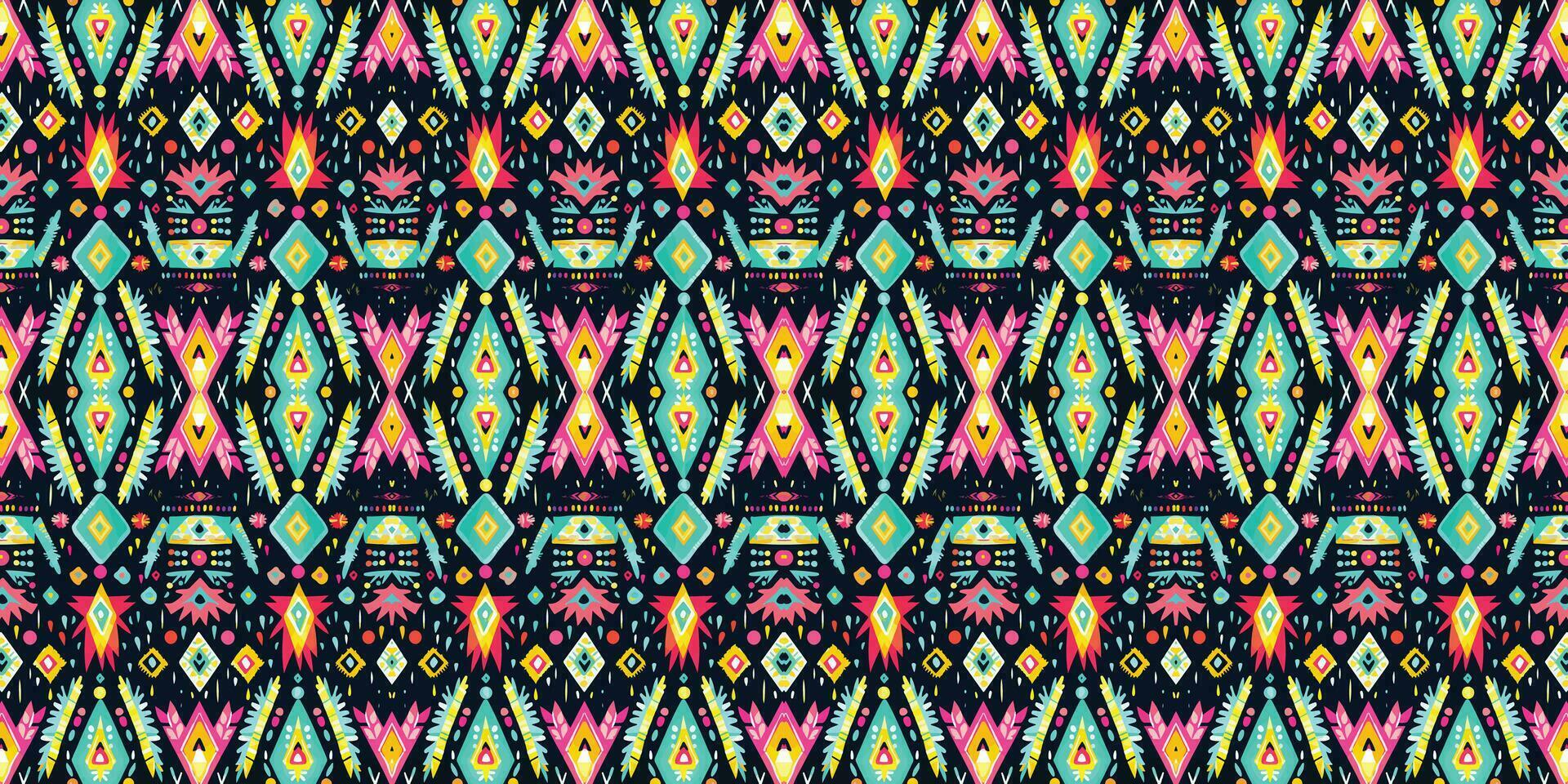 Seamless batik pattern,Seamless tribal batik pattern,and Seamless motif pattern resemble ethnic boho, Aztec,and ikat styles.designed for use in satin,wallpaper,fabric,curtain,carpet,Batik Embroidery vector