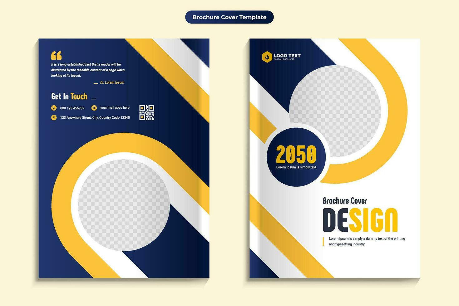 Creative Corporate Business Brochure Book Cover Design Template in A4. Can be adapted to Brochures, Annual Reports, magazines, posters, Business presentations, portfolios, flyers vector