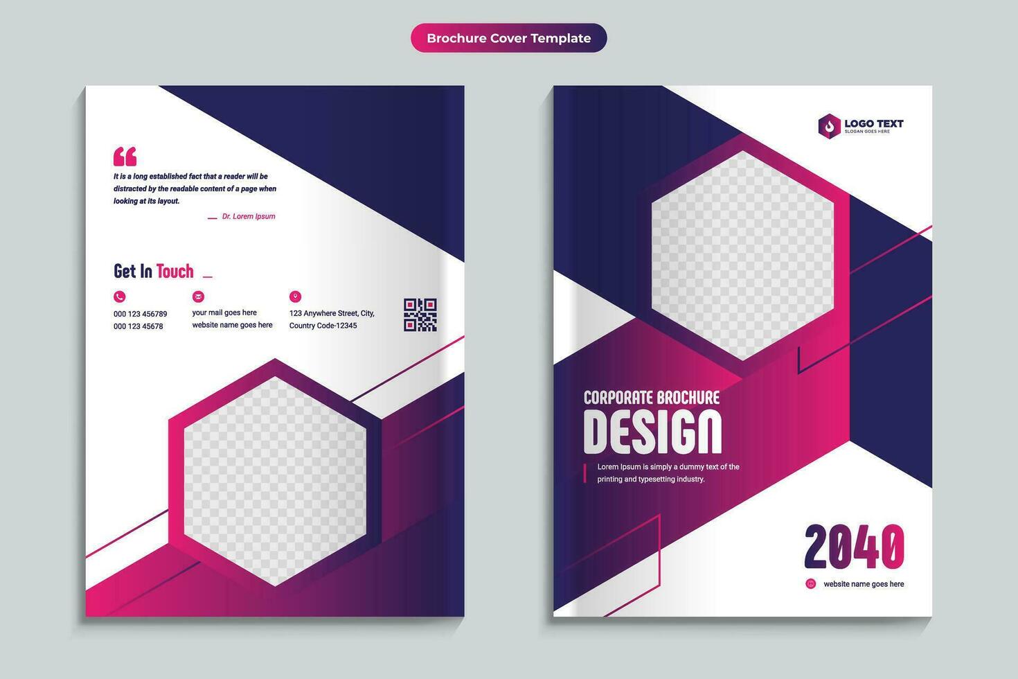 Creative Corporate Business Brochure Book Cover Design Template in A4. Can be adapted to Brochures, Annual Reports, magazines, posters, Business presentations, portfolios, flyers vector