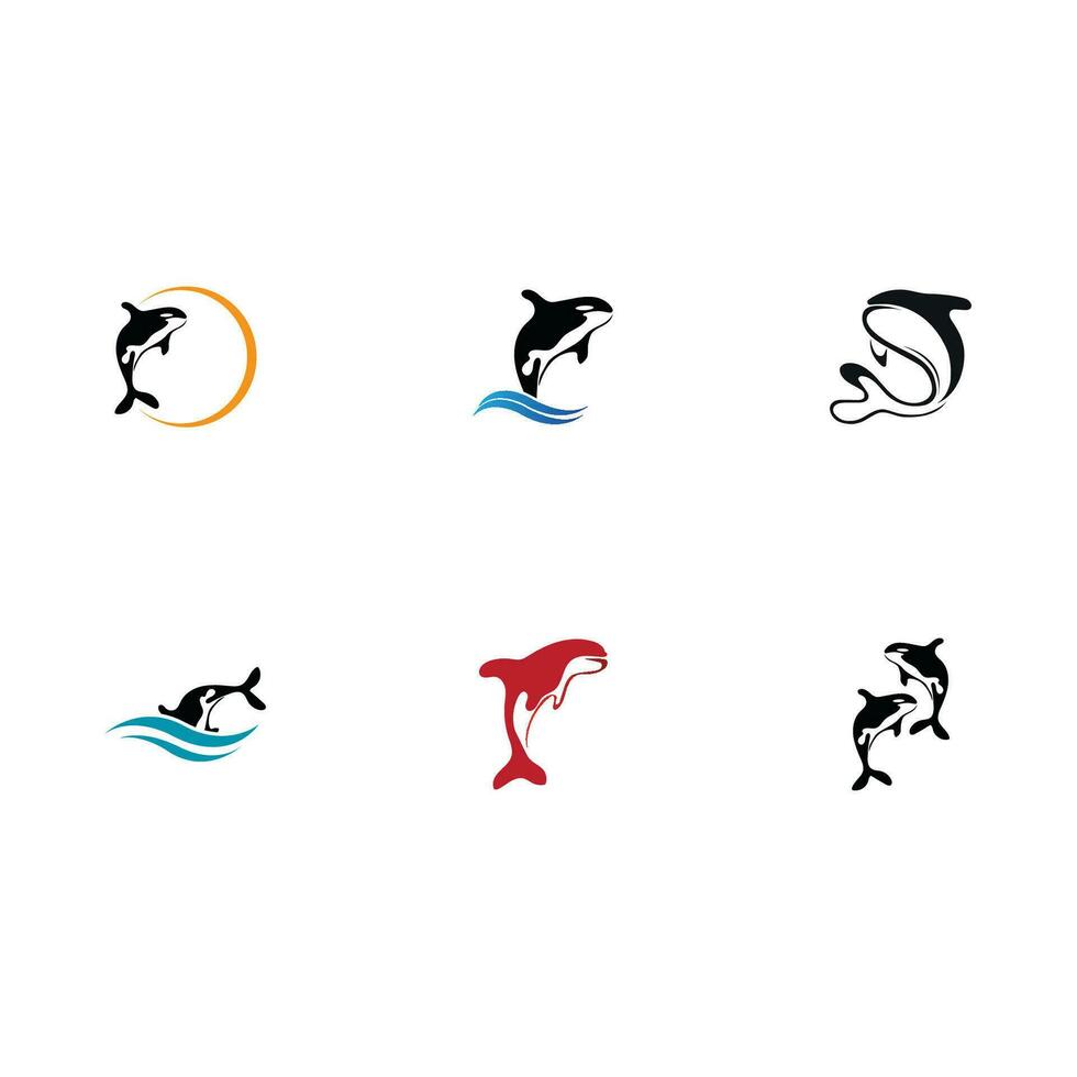 orca whale logo vector