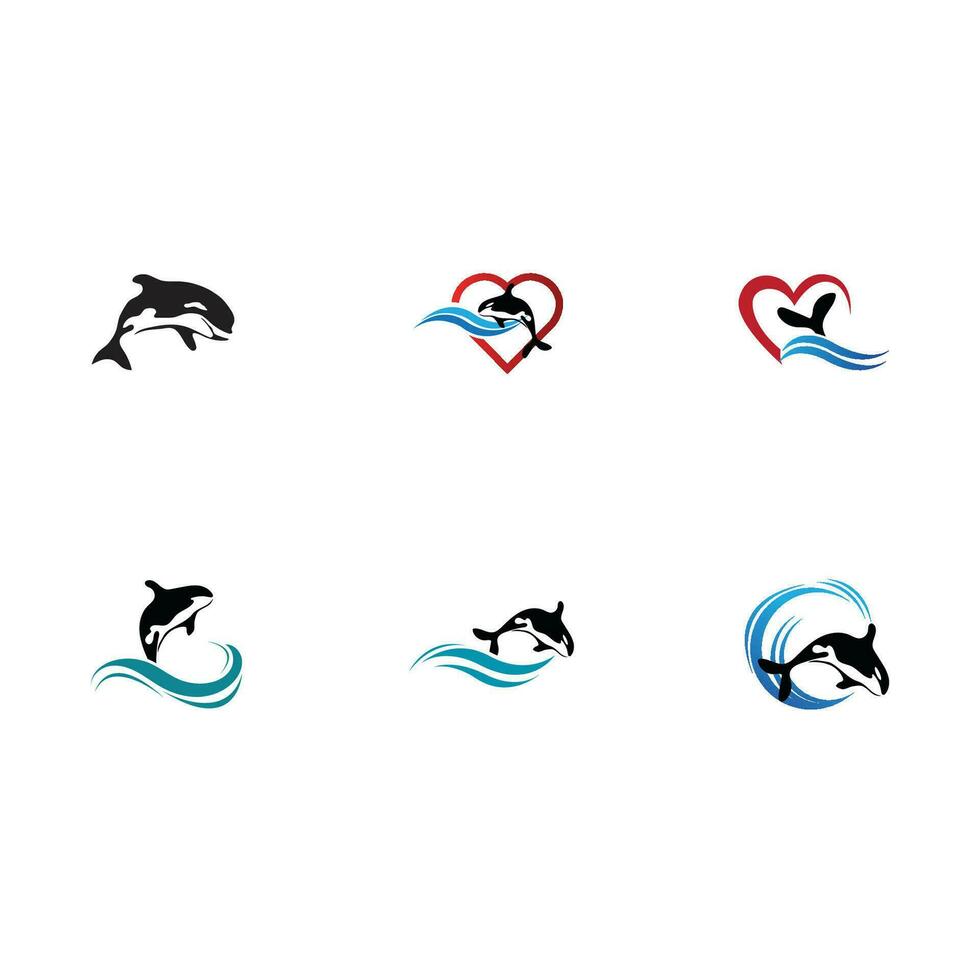 orca whale logo vector