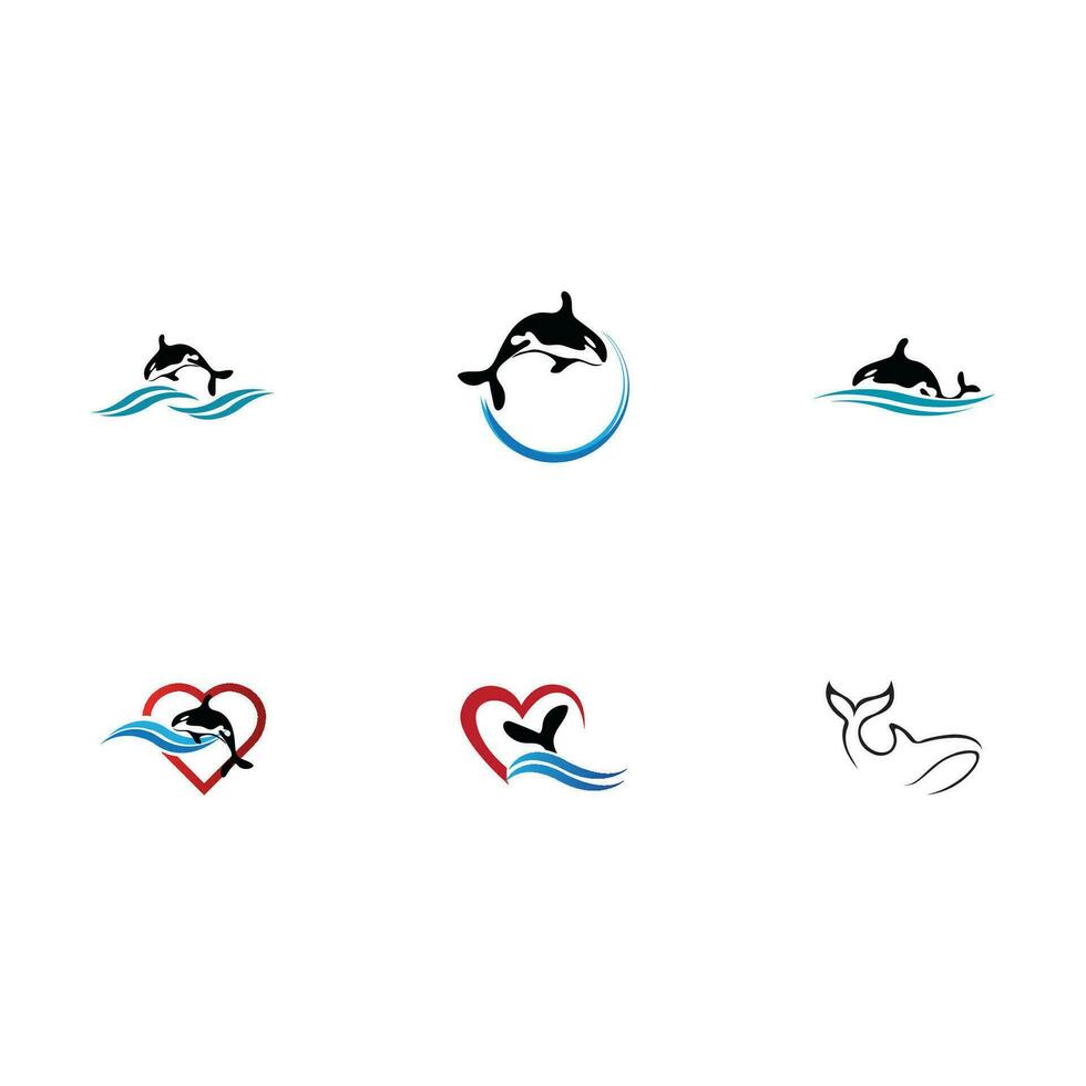 orca whale logo vector