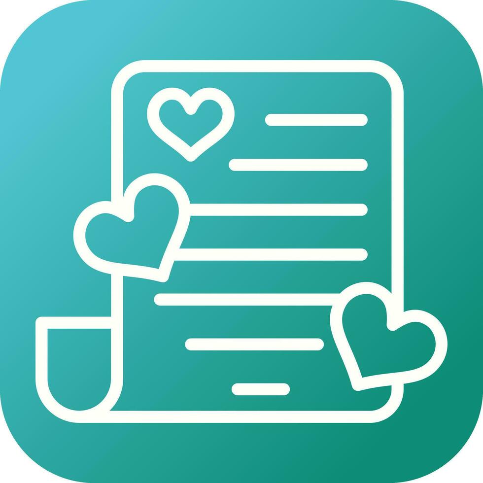 Romantic poem Vector Icon