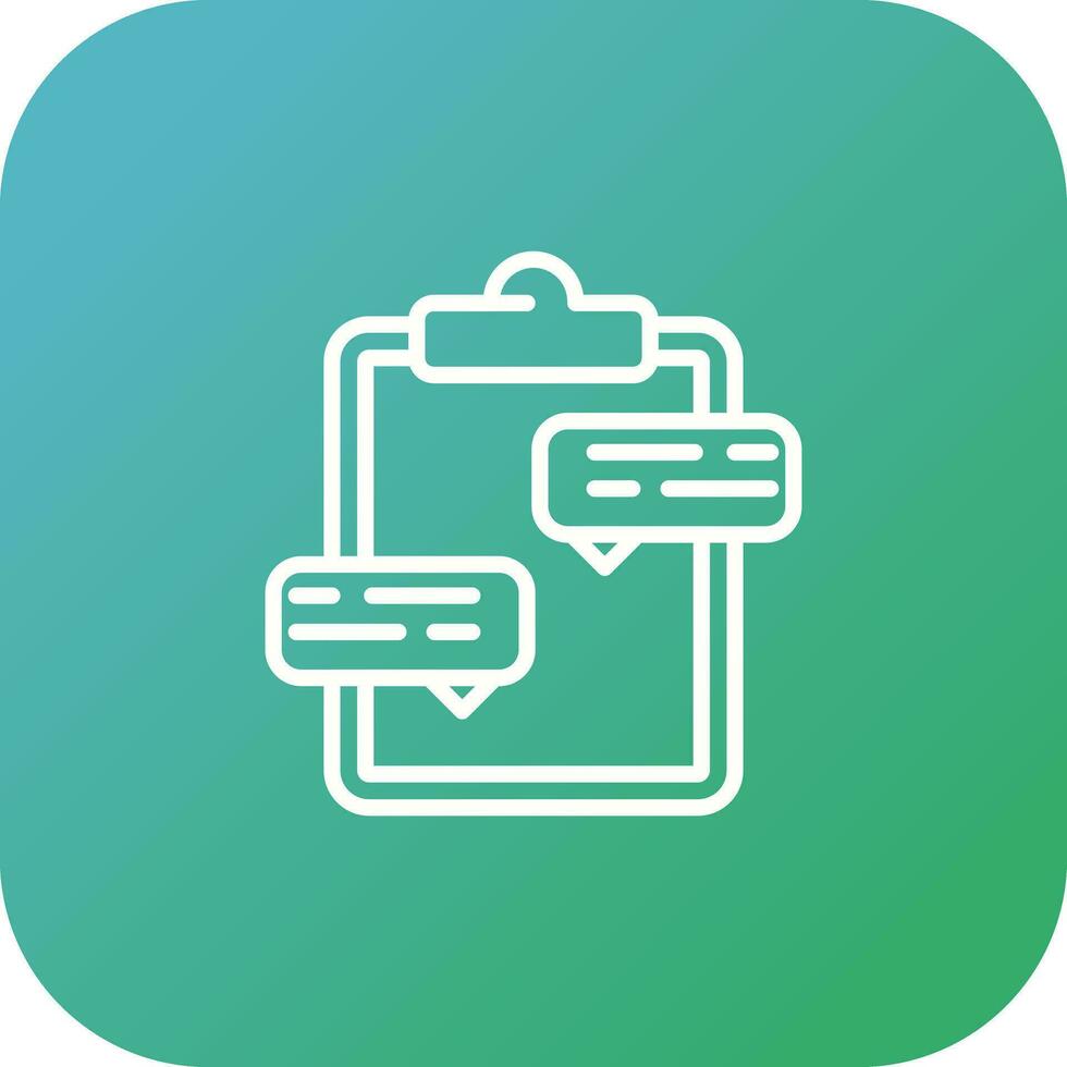 Clipboard with speech bubb Vector Icon