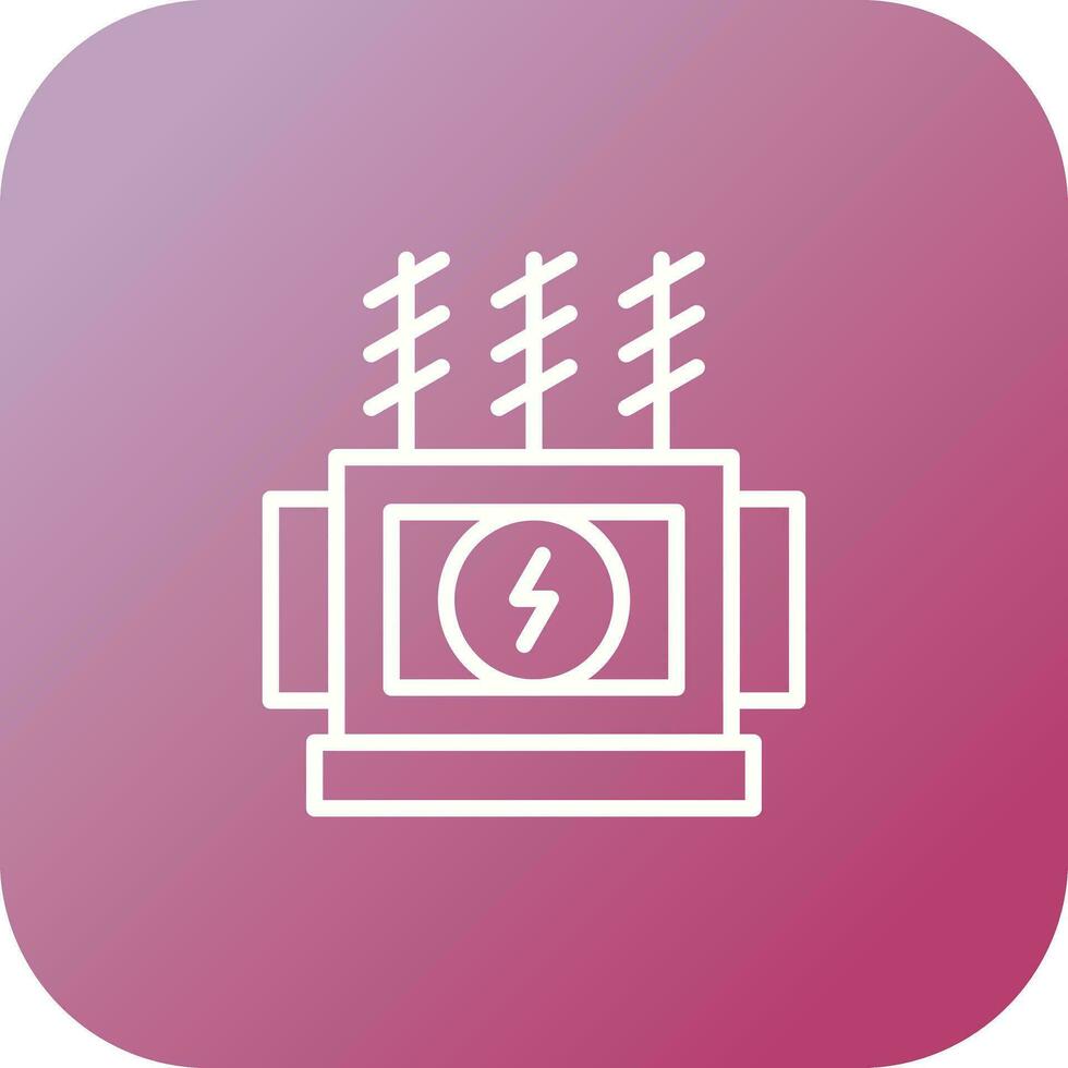 Power Transformer Vector Icon