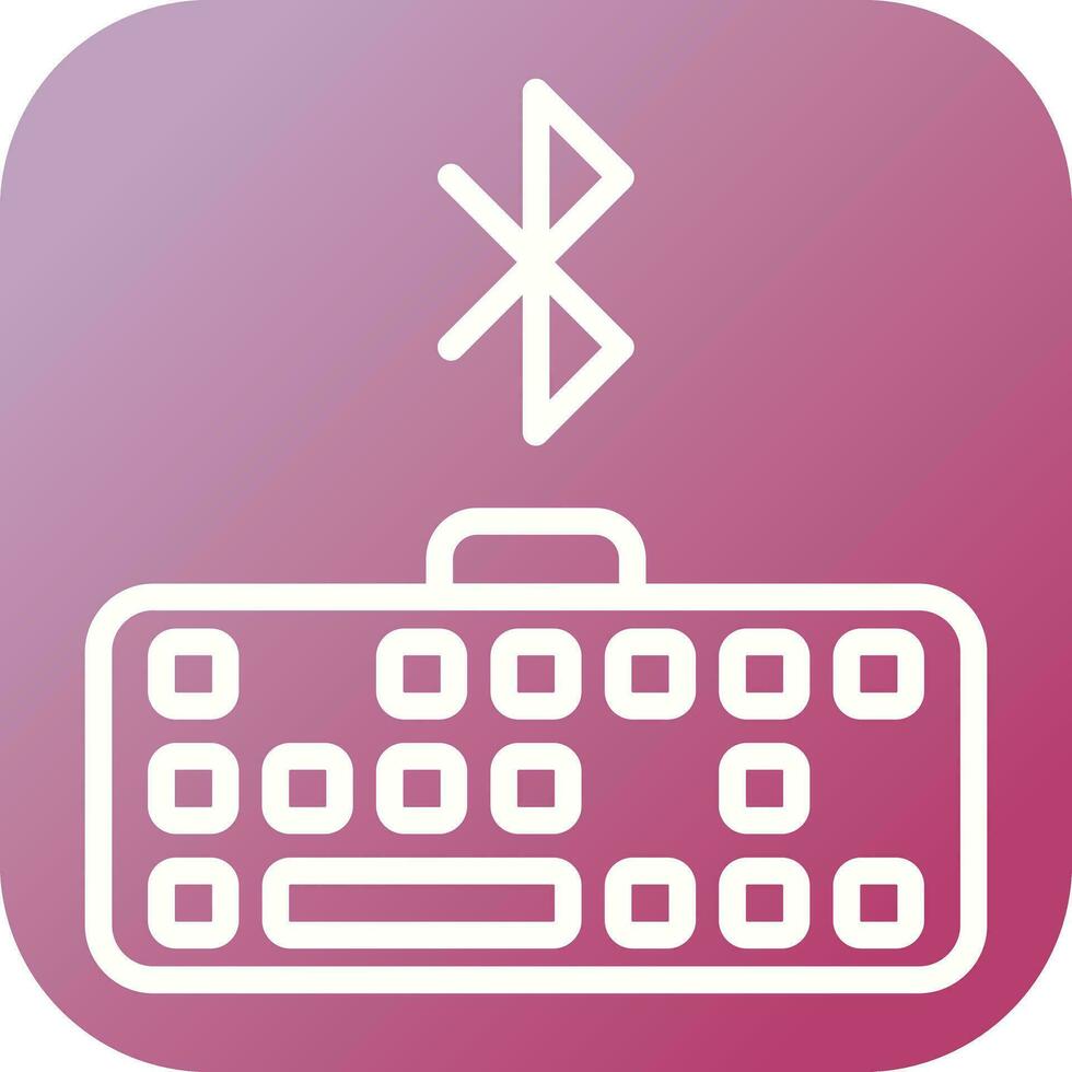 Bluetooth Keyboard Vector Icon