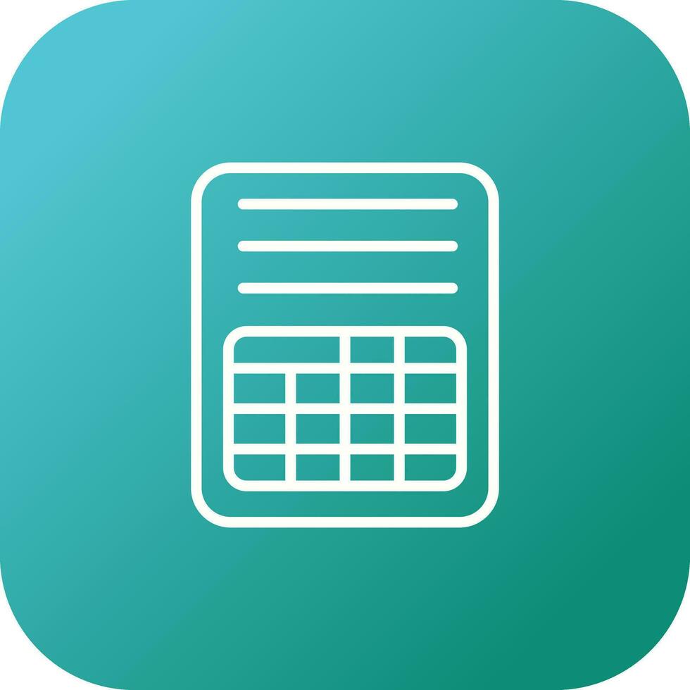 Spreadsheet Vector Icon